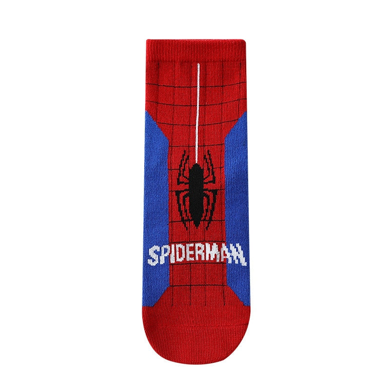 (PROMOÇÃO) 5 Pares de Meias Homem-aranha - Tamanho: 09 a 14 anos